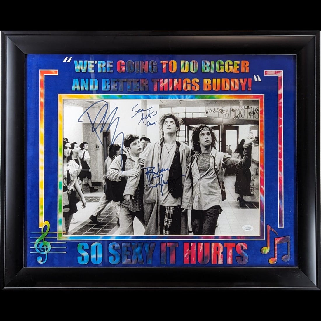 Custom Framed Cast Autographed "Encino Man" Poster (1 of 6)