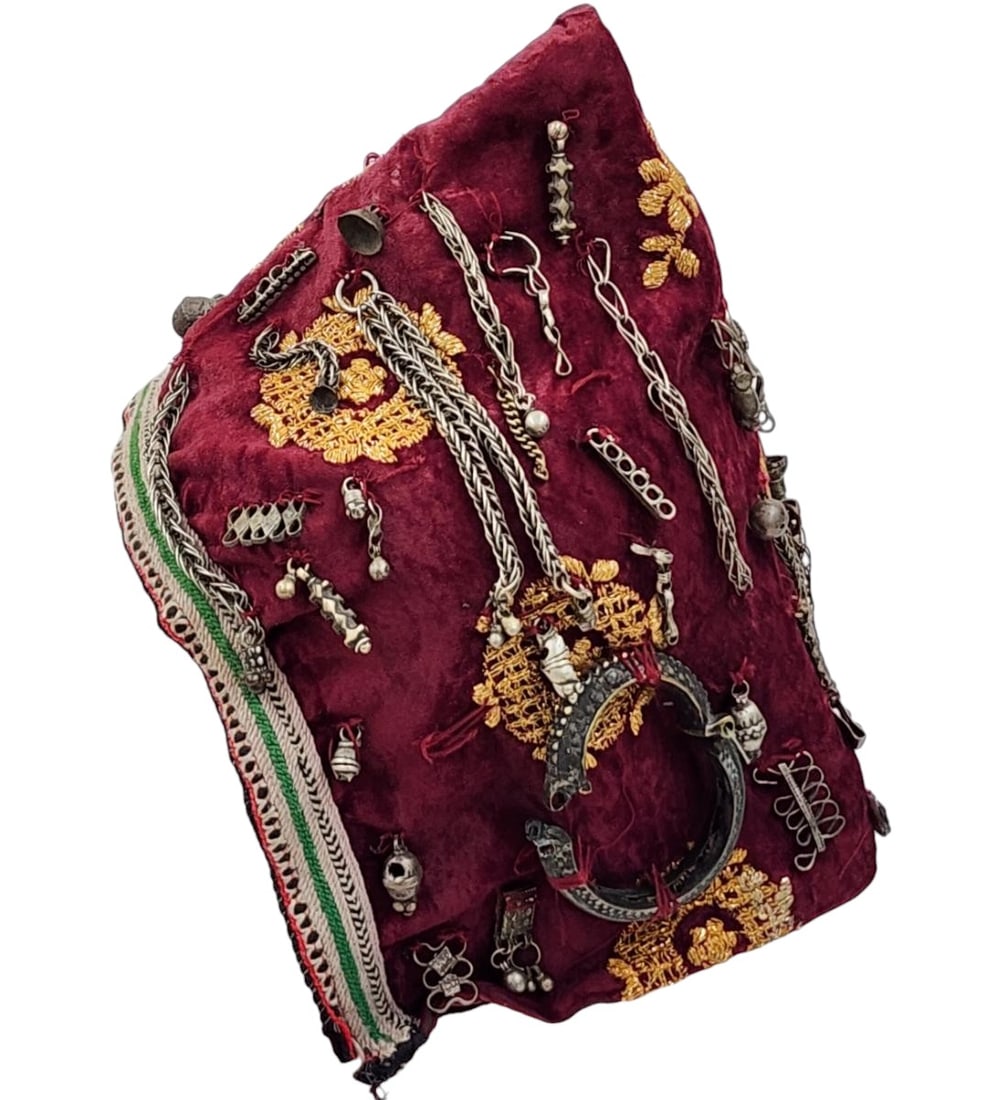 A Vintage Handmade Hat With Silver Metal Decorations (1 of 8)