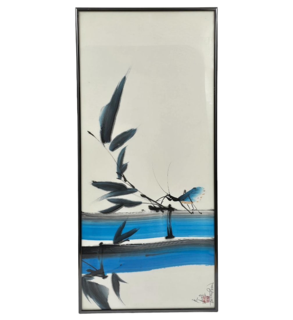 Chinese Taito Poon / Poon Tai To Watercolor On Silk Painting Signed 20th C (1 of 9)