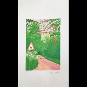 Limited Ed. 192/200 Plate Signed David Hockney "The Arrival Of Spring In Woldgate" Lithograph