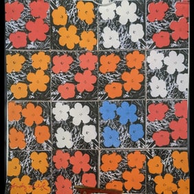 Limited Ed. 216/2400 Andy Warhol "Flowers" Offset Lithograph, Hand Numbered