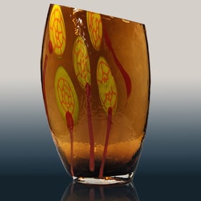 A Large Fusion Z Czech Blown Glass Vase