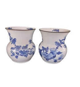 Middle Qing Dynasty Chinese Blue And White Porcelain Vase With Birds