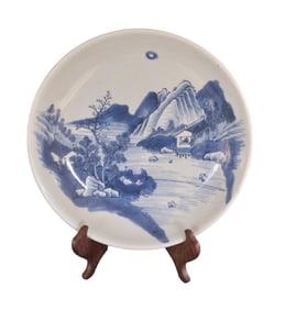 A Fine Kangxi Period Chinese Blue And White Plate