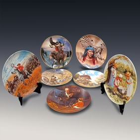 Lot Of 7 Assorted Porcelain Fine China Plates, Including Some Limited Edition