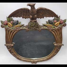 19th Century Federal Style Gesso Wood Mirror