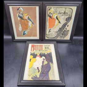 Lot Of 3 19th C French Prints Of Toulouse Lautrec Artworks