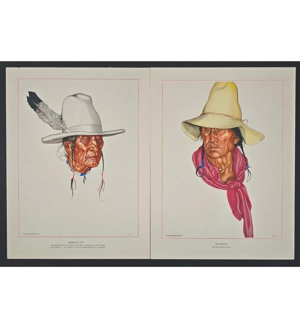 American Winold Reiss 1886-1953 From The Original Paintings Lot Of 2 Colored Lithograph (1 of 4)
