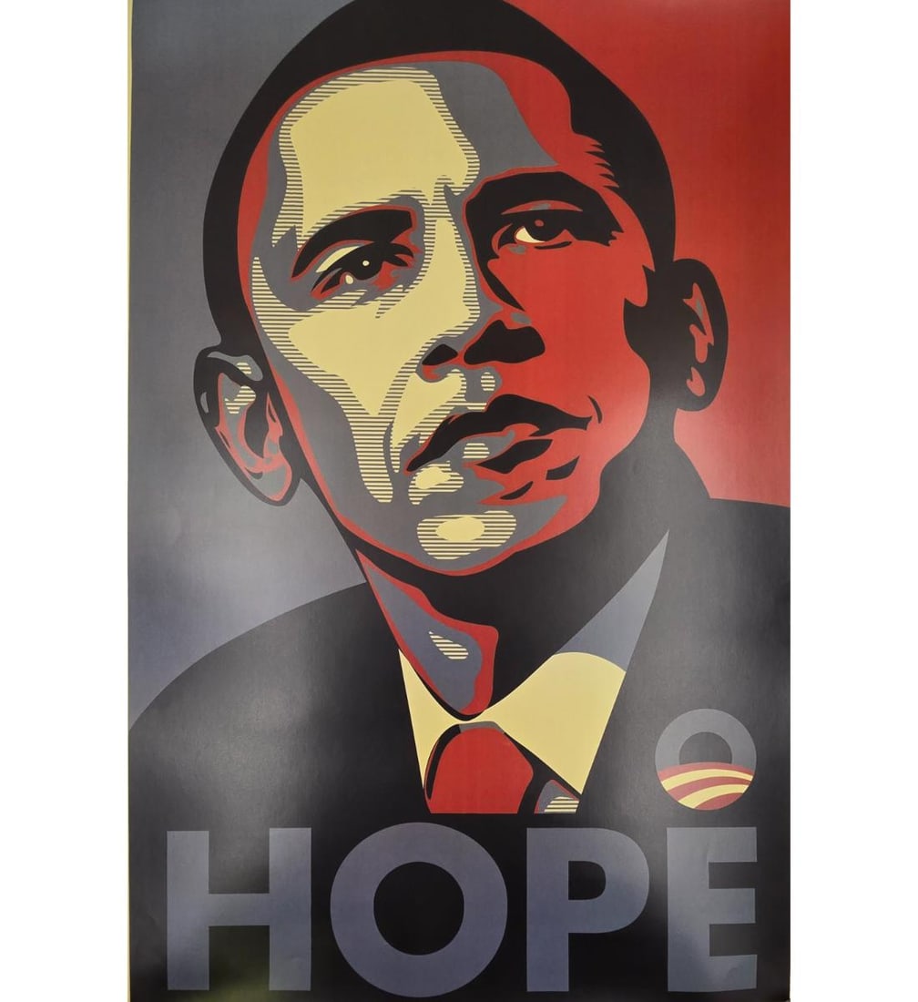 Shepard Fairey (American, b. 1970) "HOPE" Barak Obama Lithograph (1 of 1)