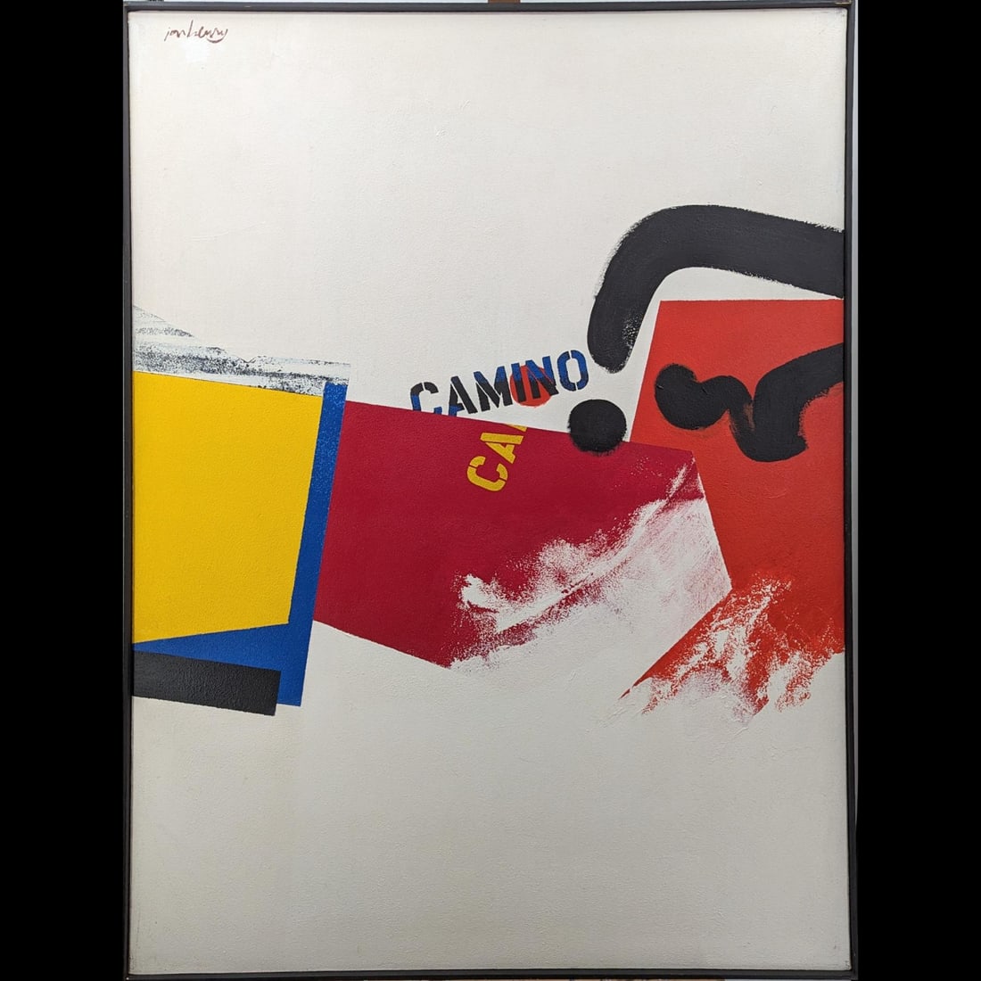 Large American Jon Henry 1916-90 Acrylic Abstract Painting Titled "Camino" 1985 (1 of 7)