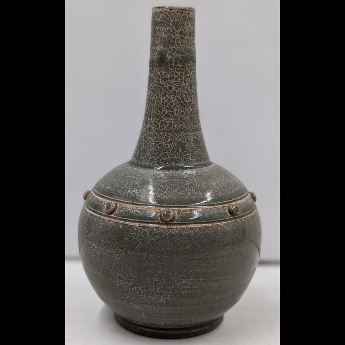 Chinese Jun Kiln Ash Crackle Glazed Vase (1 of 12)