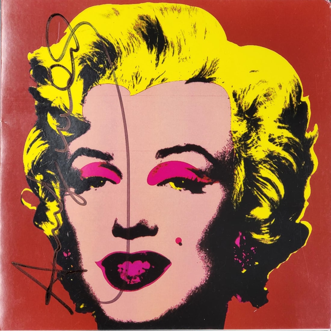 Hand Signed Andy Warhol Marylin Monroe Invitation (1 of 6)