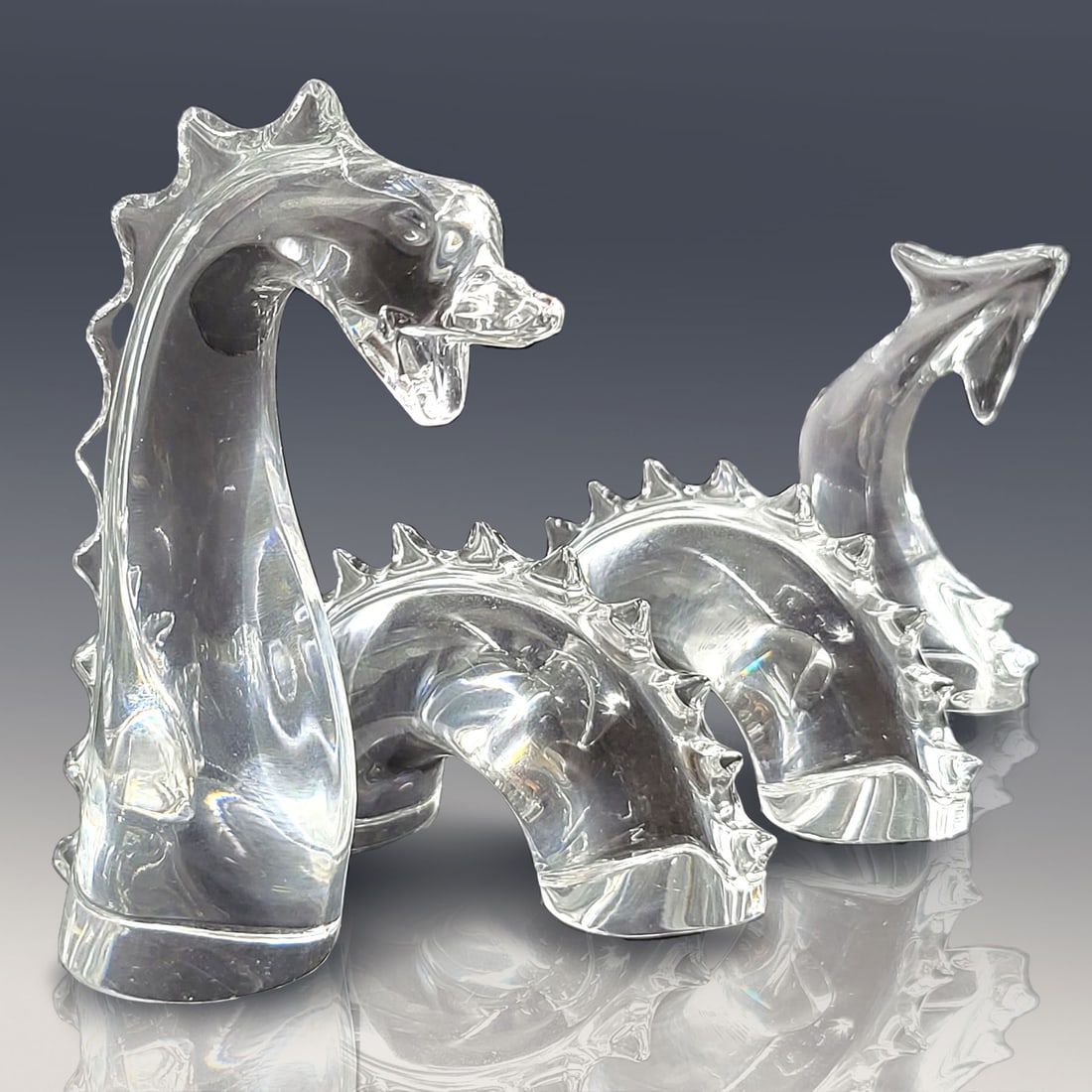 Baccarat Crystal Loch Ness Monster 4-Piece Figurine (1 of 10)