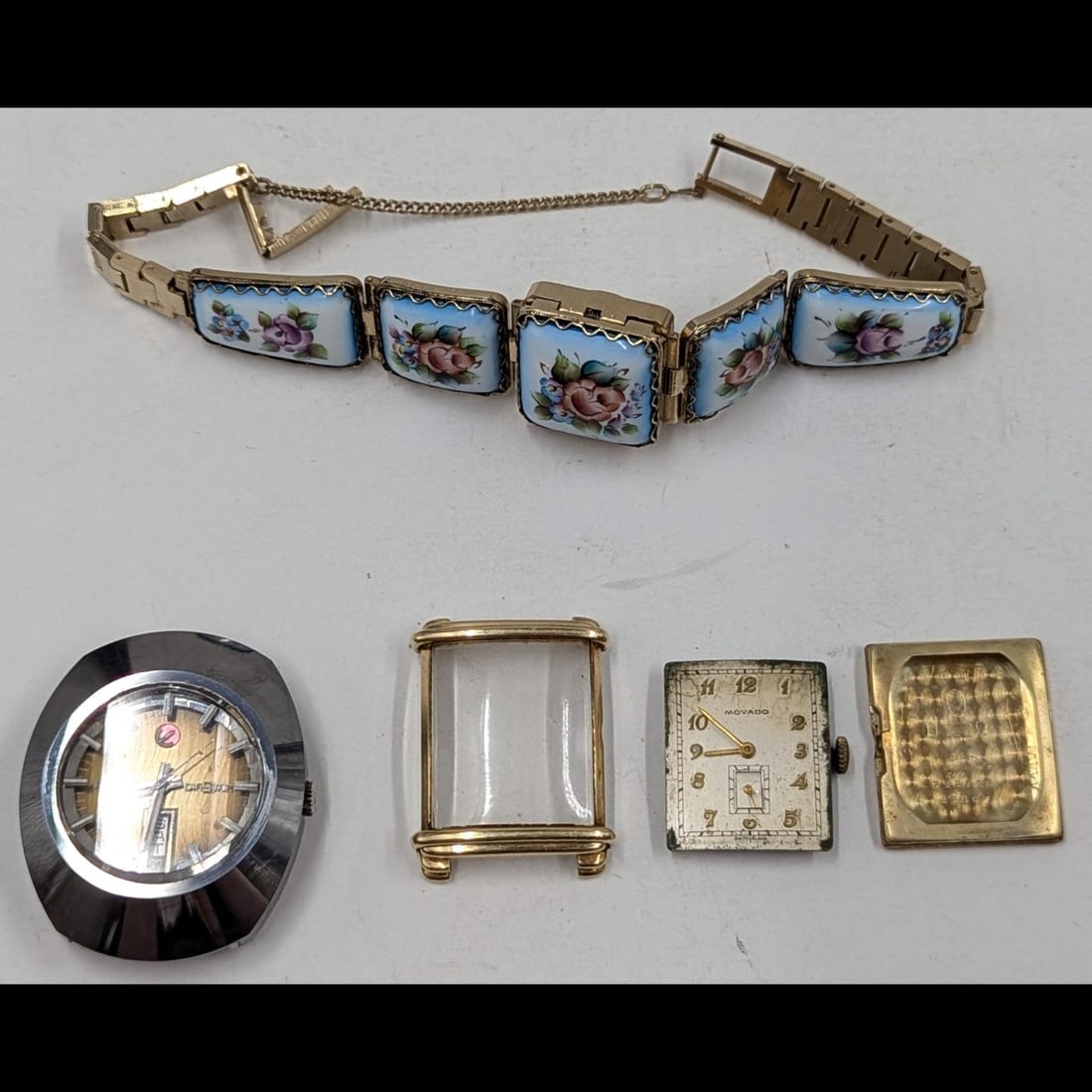 Lot Of 3 Vintage Watches, 2 Without Bands, Rado Diaster, Russian Enamel And 14K Gold Swiss Movado (1 of 17)