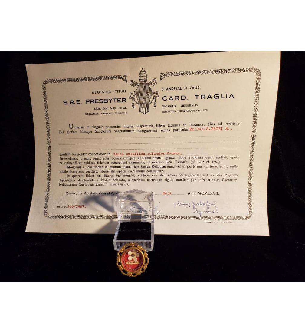 1st Class Relic (Ossum) Of Saint Peter The Martyr (1252) (1 of 7)