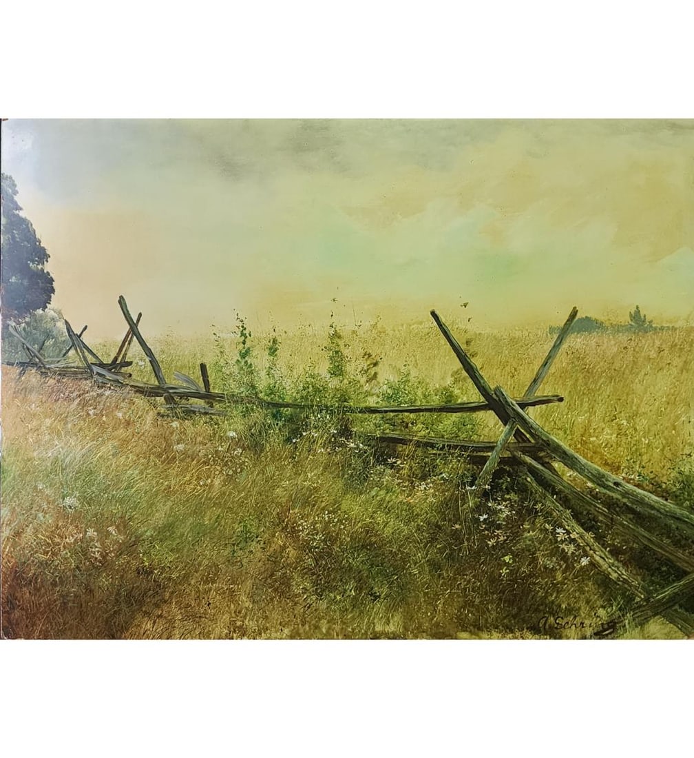 ADOLF SEHRING America/Russian Federation, 1930-2015 Fallen Fence Landscape Painting (1 of 15)