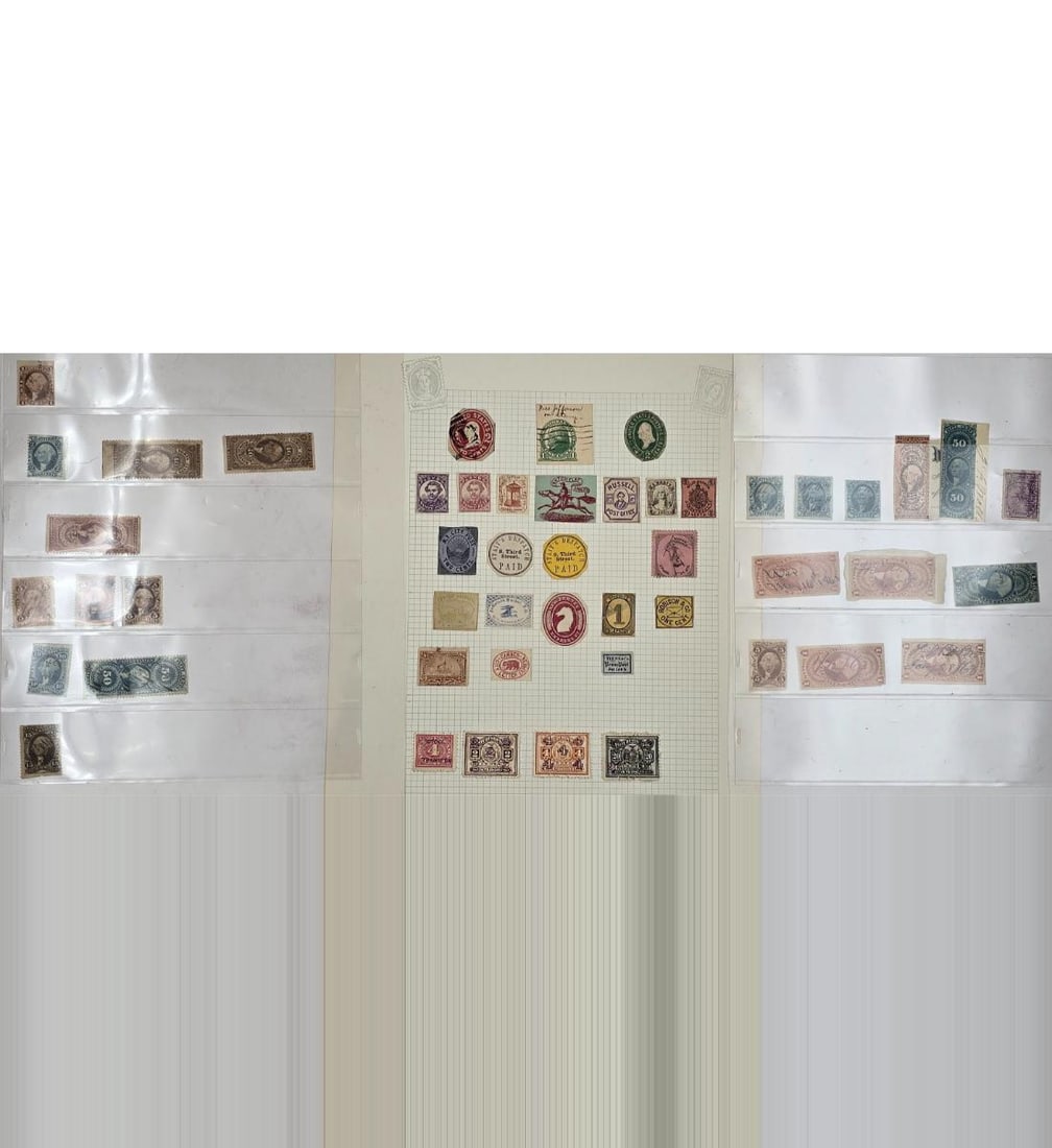 Grouping Of 49 Antique Stamps PLEASE SEE PHOTOS (1 of 19)