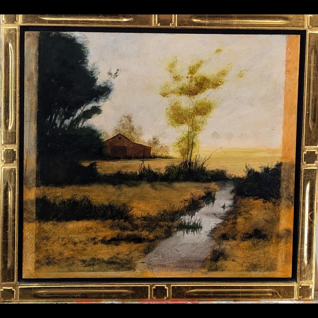 Signed Kirk Tatom (American b.1955) Lacquered Oil On Panel Painting, "January" (1 of 8)