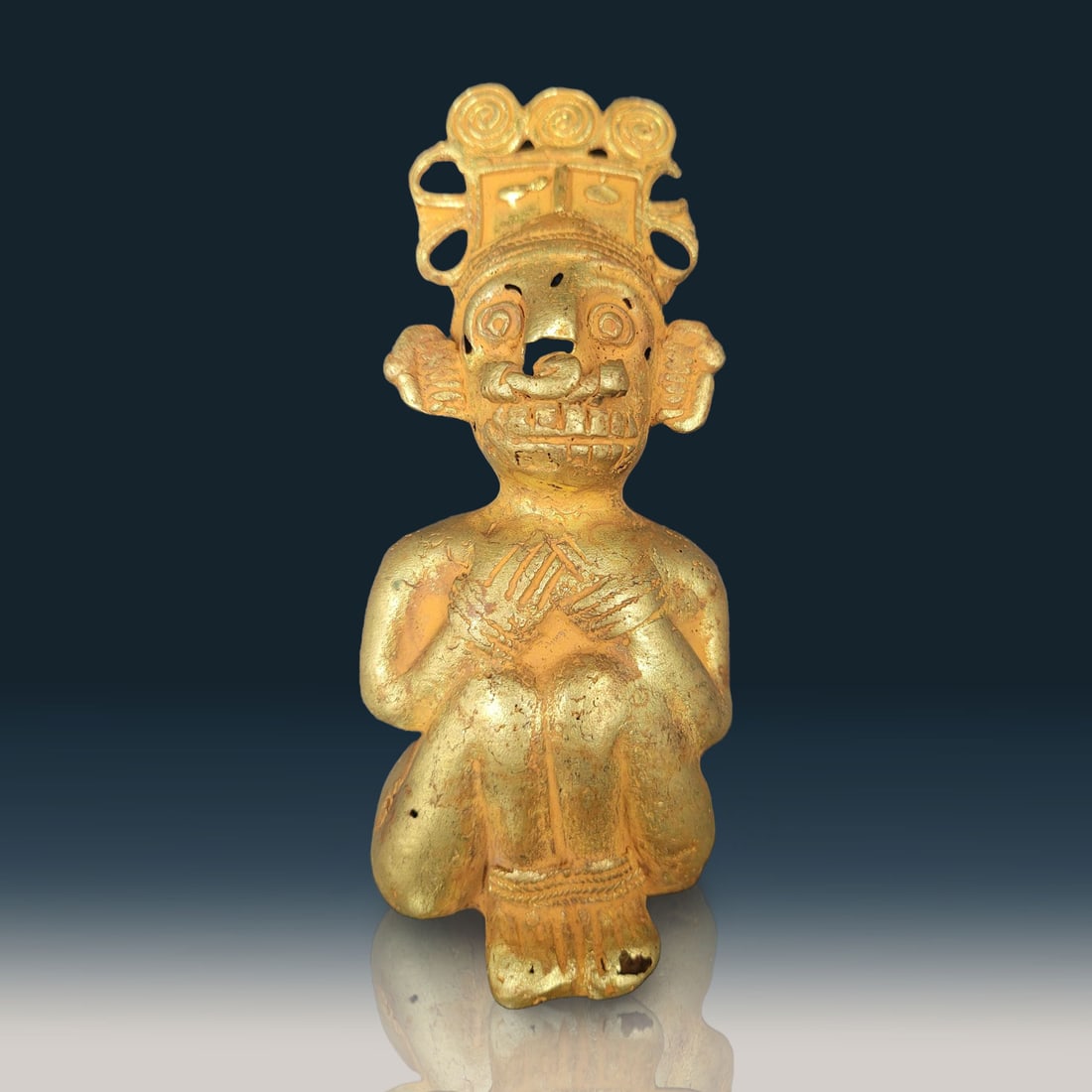 A Tairona Gold Alloy Shaman Mummy Figure (1 of 9)
