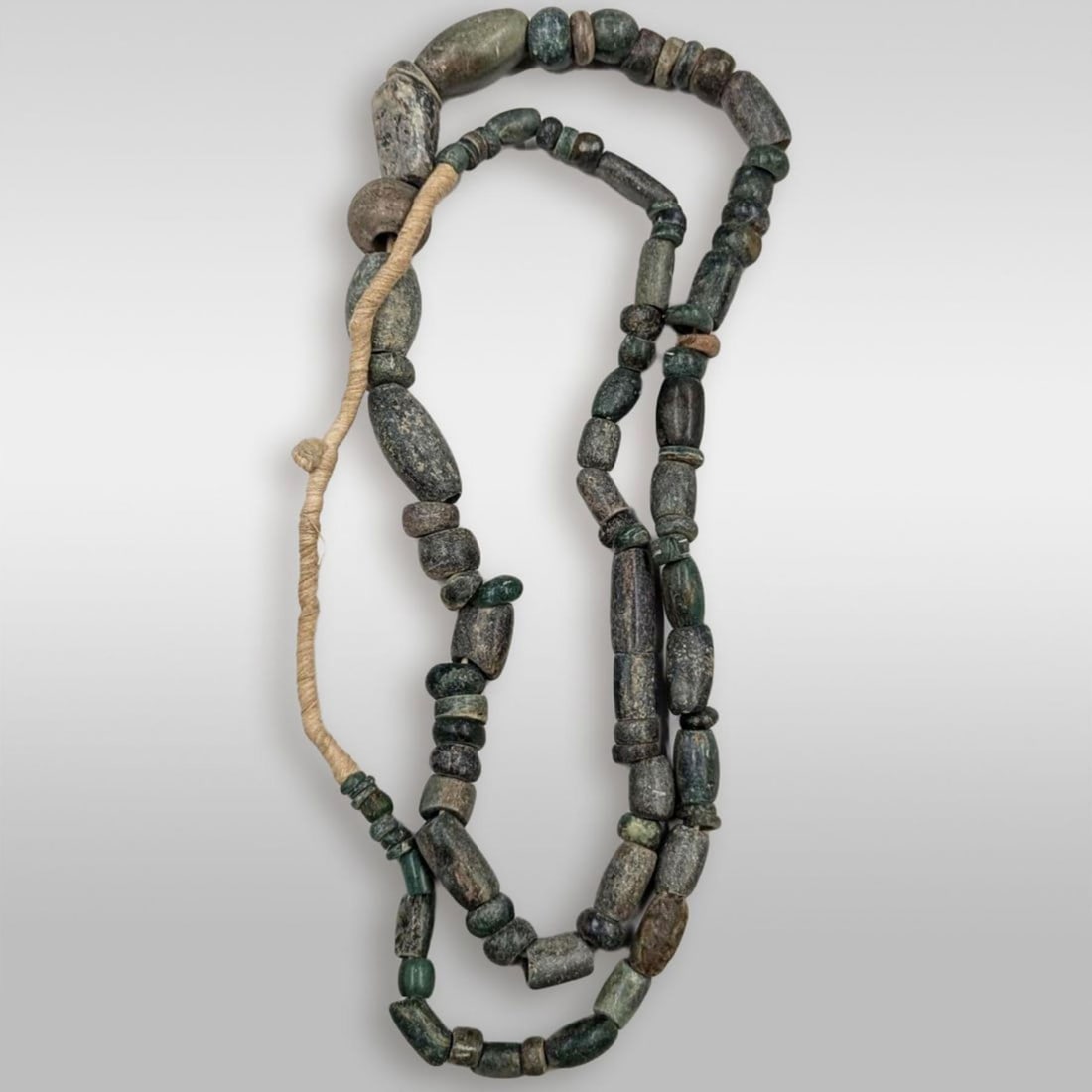 A Large Olmec Proto-Mayan Jade Beaded Necklace (1 of 12)