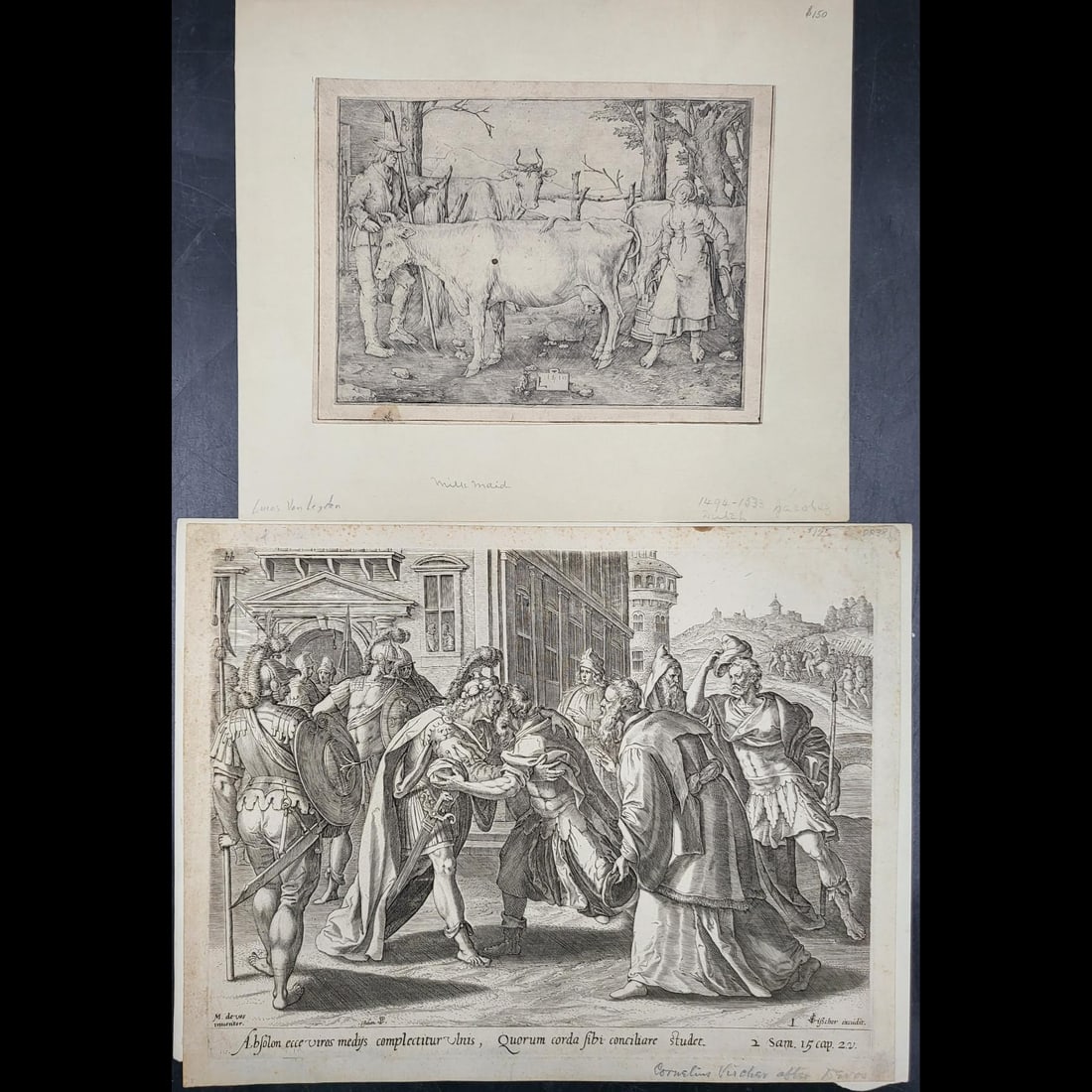 Pair Of Dutch Antique 16th & 17th C. Etchings On Laid Paper (1 of 15)
