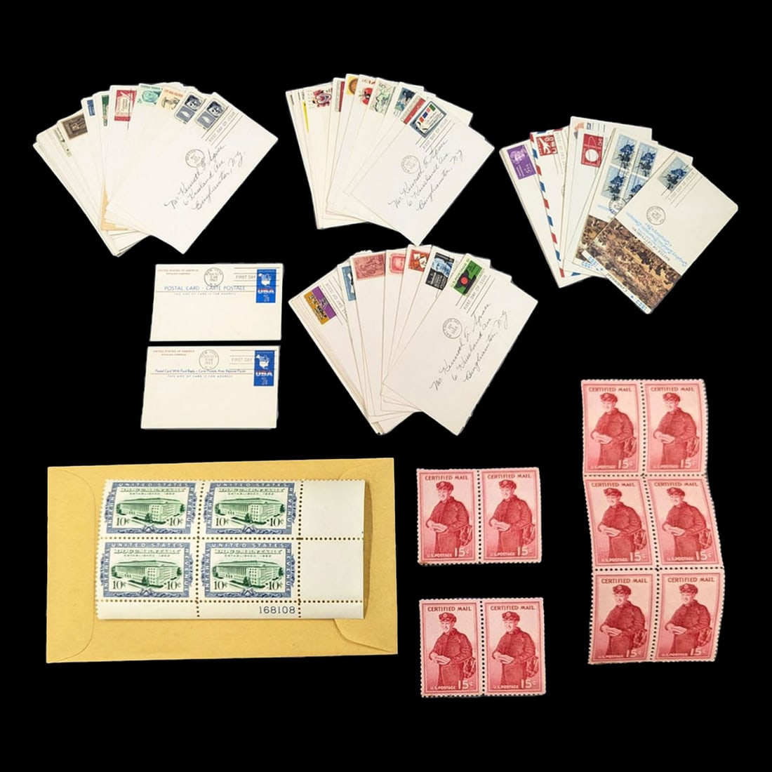 Large Lot Of U.S. Vintage Stamps Including 10-Count Scott #FA1, Scott #R733, & Unresearched (1 of 15)