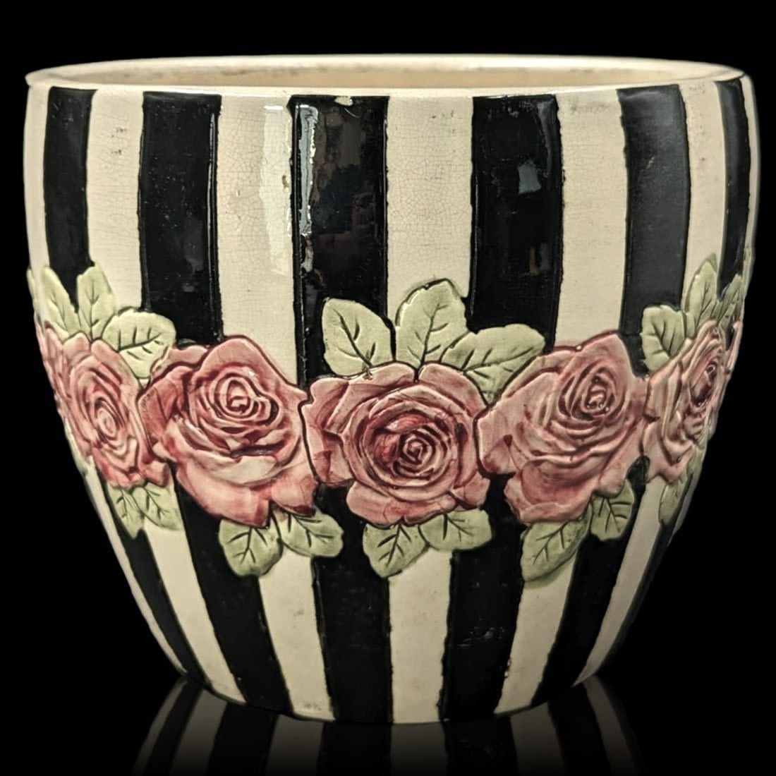 Beautiful Rare Weller Pottery Jardiniere From The Zanesville "Zona" Line, Circa 1930 (1 of 18)