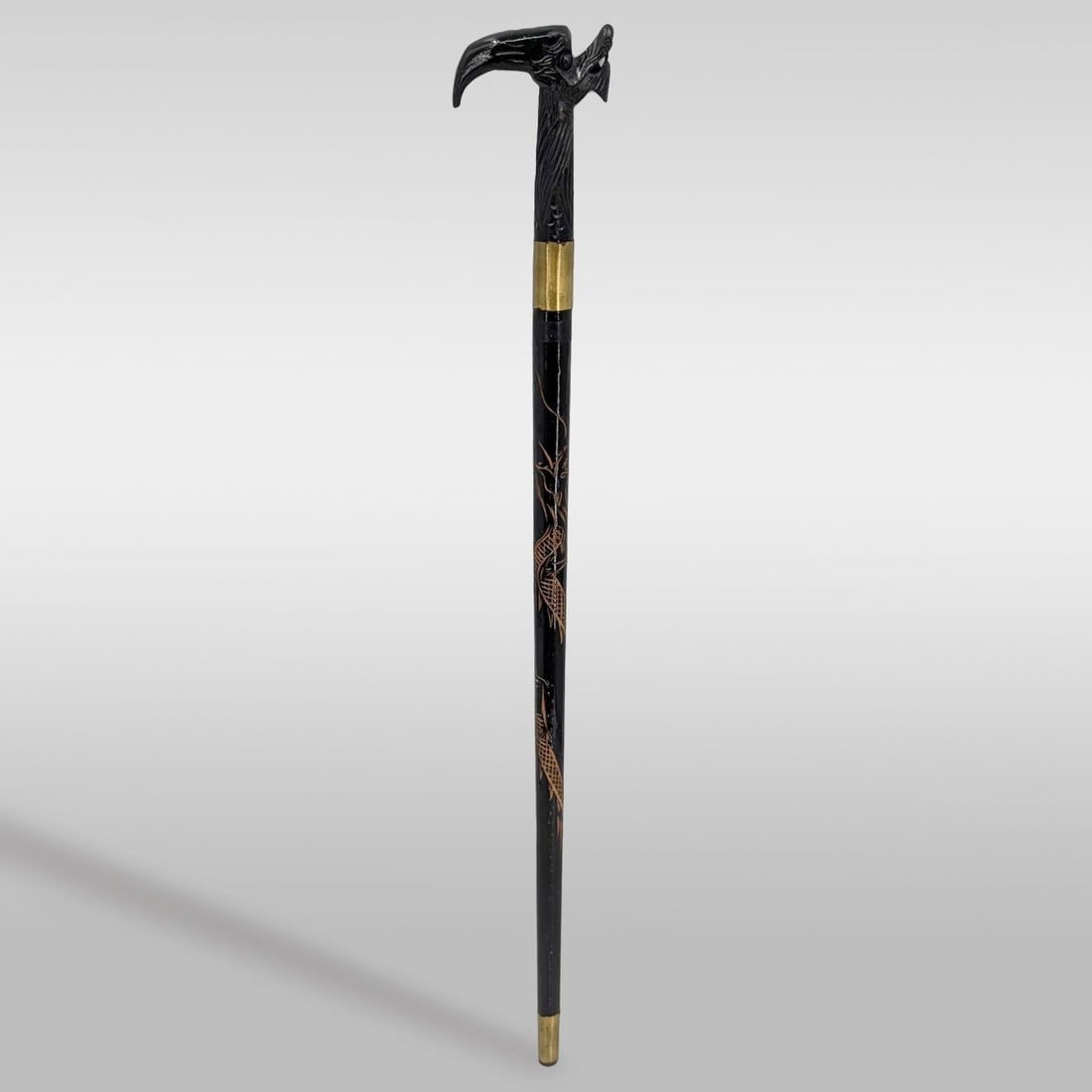 A Very Fine Chinese Carved Dragon Handle Sword Cane (1 of 12)