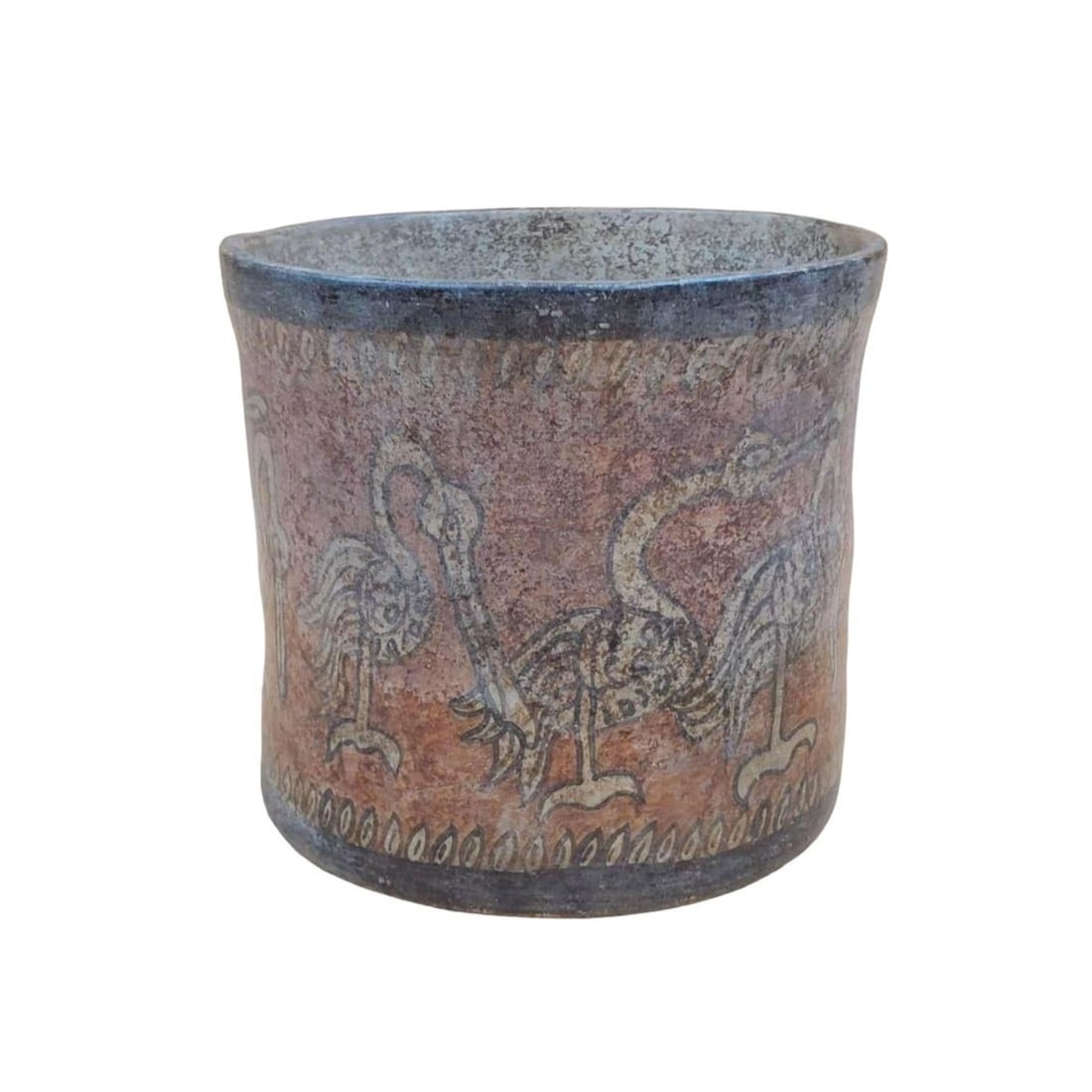 Finely Painted Mayan Cyndrical Sleeve Vase (1 of 14)