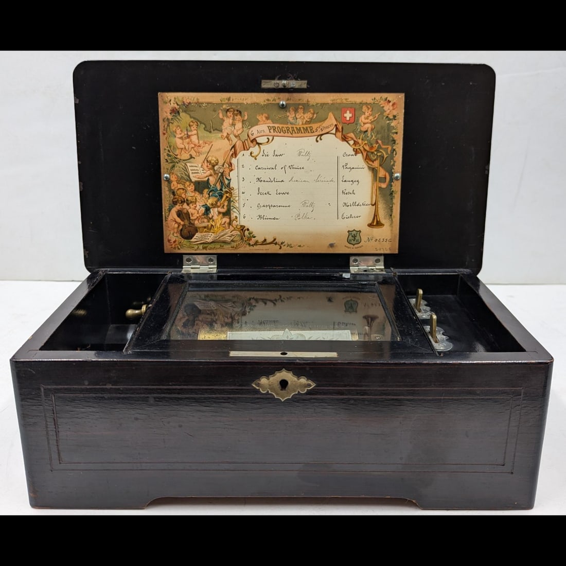 Antique Six Airs Swiss Cylinder Music Box, 19th Century, Untested (1 of 9)