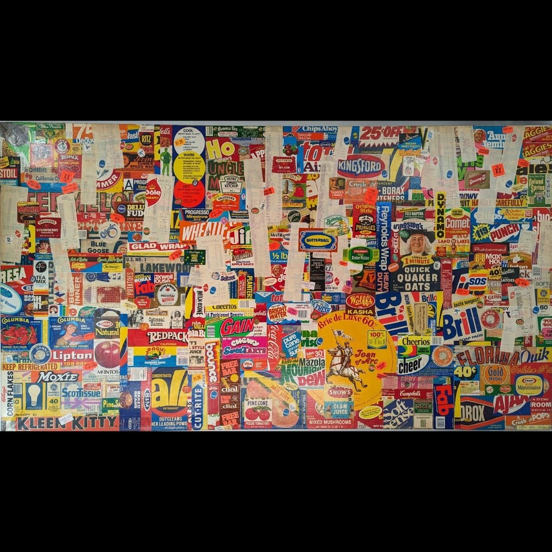 Large American Jon Henry 1916-90 Mixed Media Painting "Supermarket" 1982, NO RESERVES (1 of 9)