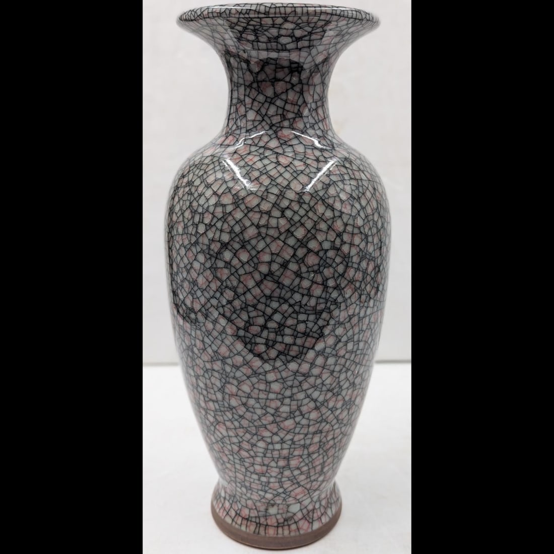 Chinese Ming Style Copper Red Crackle Glaze Vase With Four Character Seal (1 of 14)