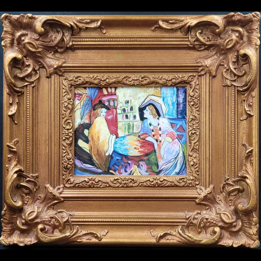 Impressionist Style Oil On Canvas Painting In A Beautiful Frame, Signed "Loraine": Impressionist Style Oil On Canvas Painting In A Beautiful Frame, Signed "Loraine" measures approximately 21-1/2" x 19-1/2" framed, 9-1/2" x 7-1/2" sight. Please copy and paste the URL link be