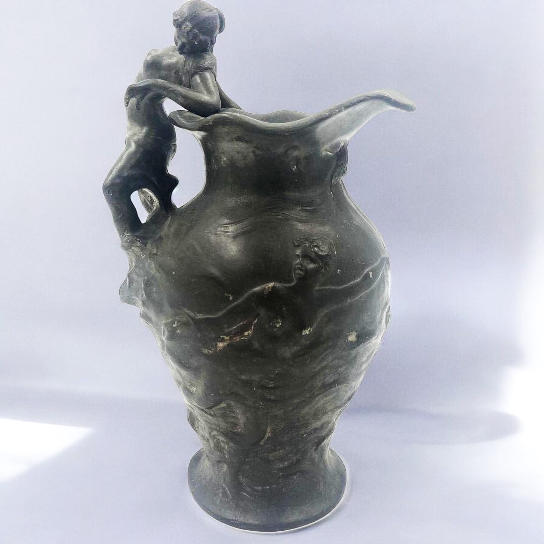 Art Nouveau Metal Vase Signed Charles Perron (1 of 14)