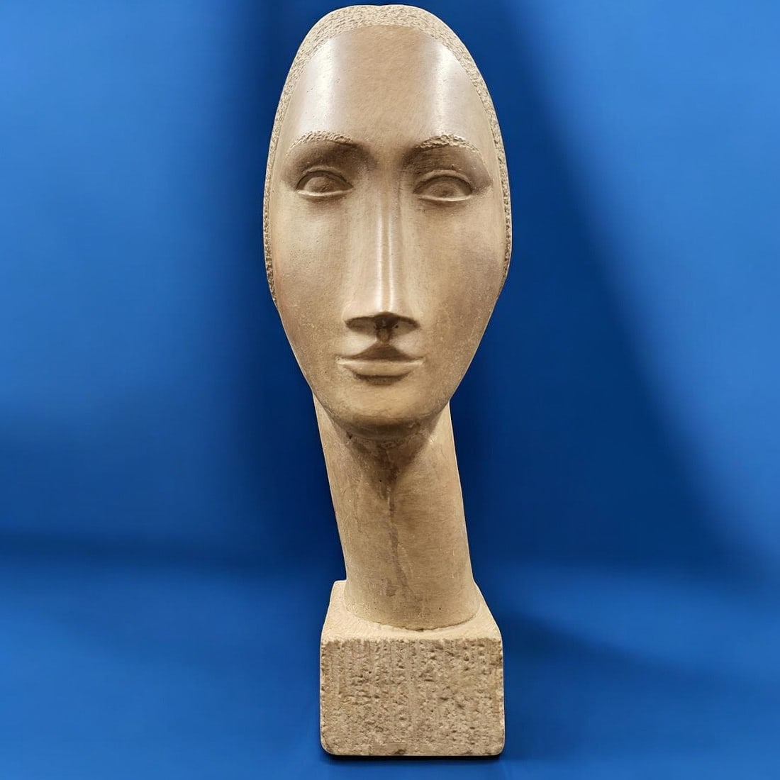 Chuck Dodson Signed Midcentury HEAVY Stone Sculpture Bust: Chuck Dodson Signed Midcentury Stone Sculpture Heavy Bust. Miami Florida artist Charles "Chuck" Dodson mid-20th century. Measures approximately 12-1/4" tall. Please copy and paste the URL lin