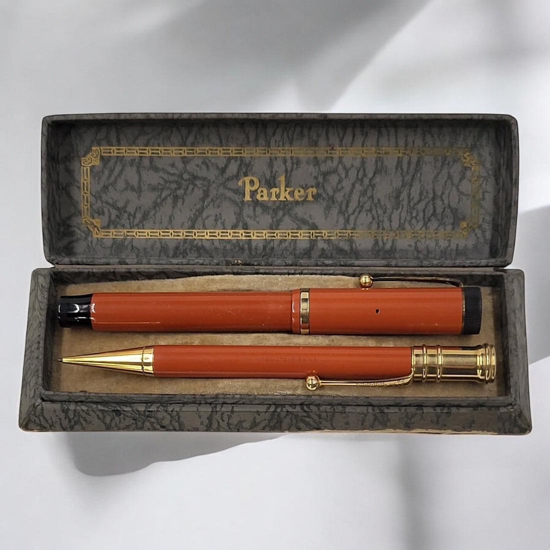 Parker Duofold Senior Pen & Pencil Set In Red, Unused, Made In Canada (1 of 9)