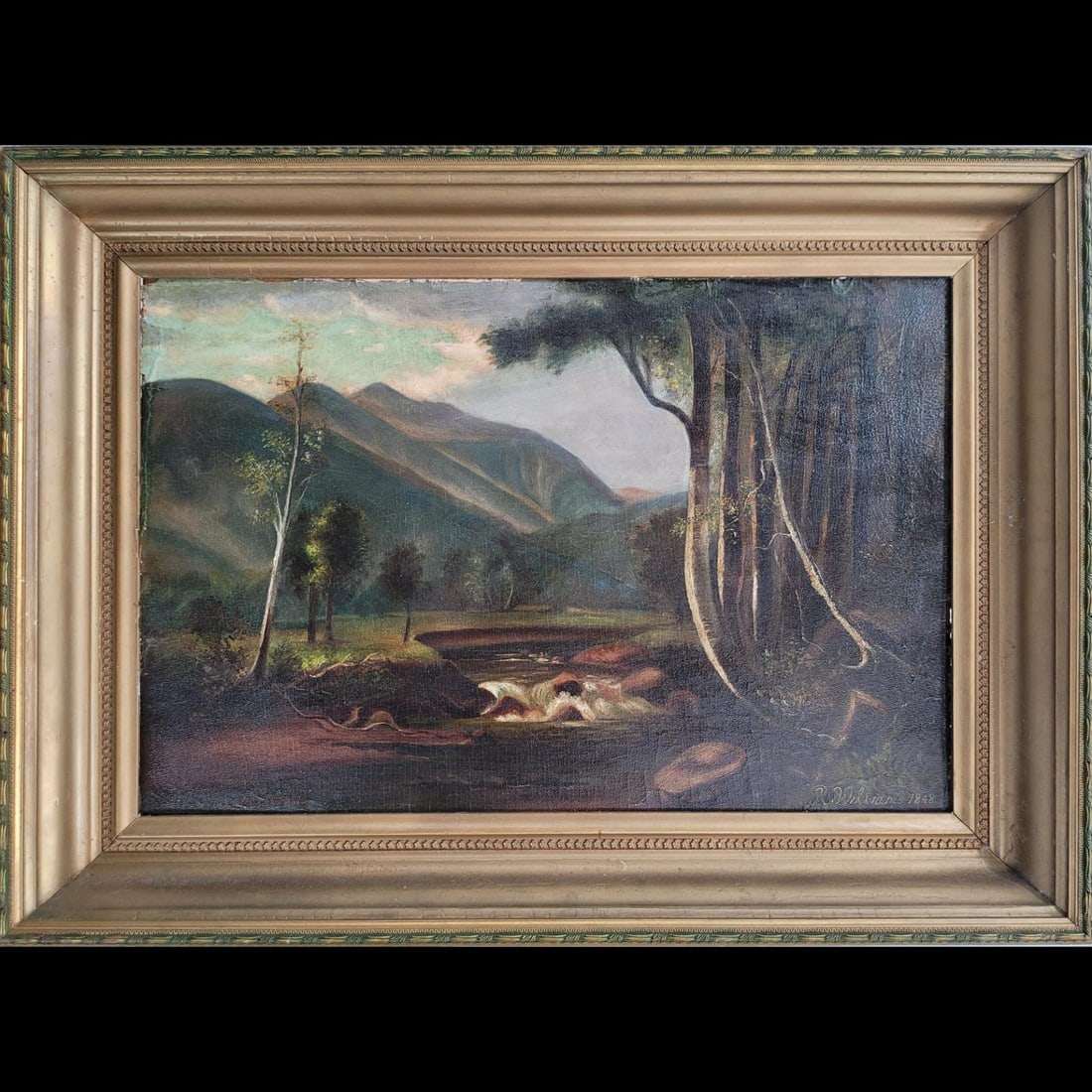 Antique 19th Century R. Williams Signed Oil On Board Landscape (1 of 8)