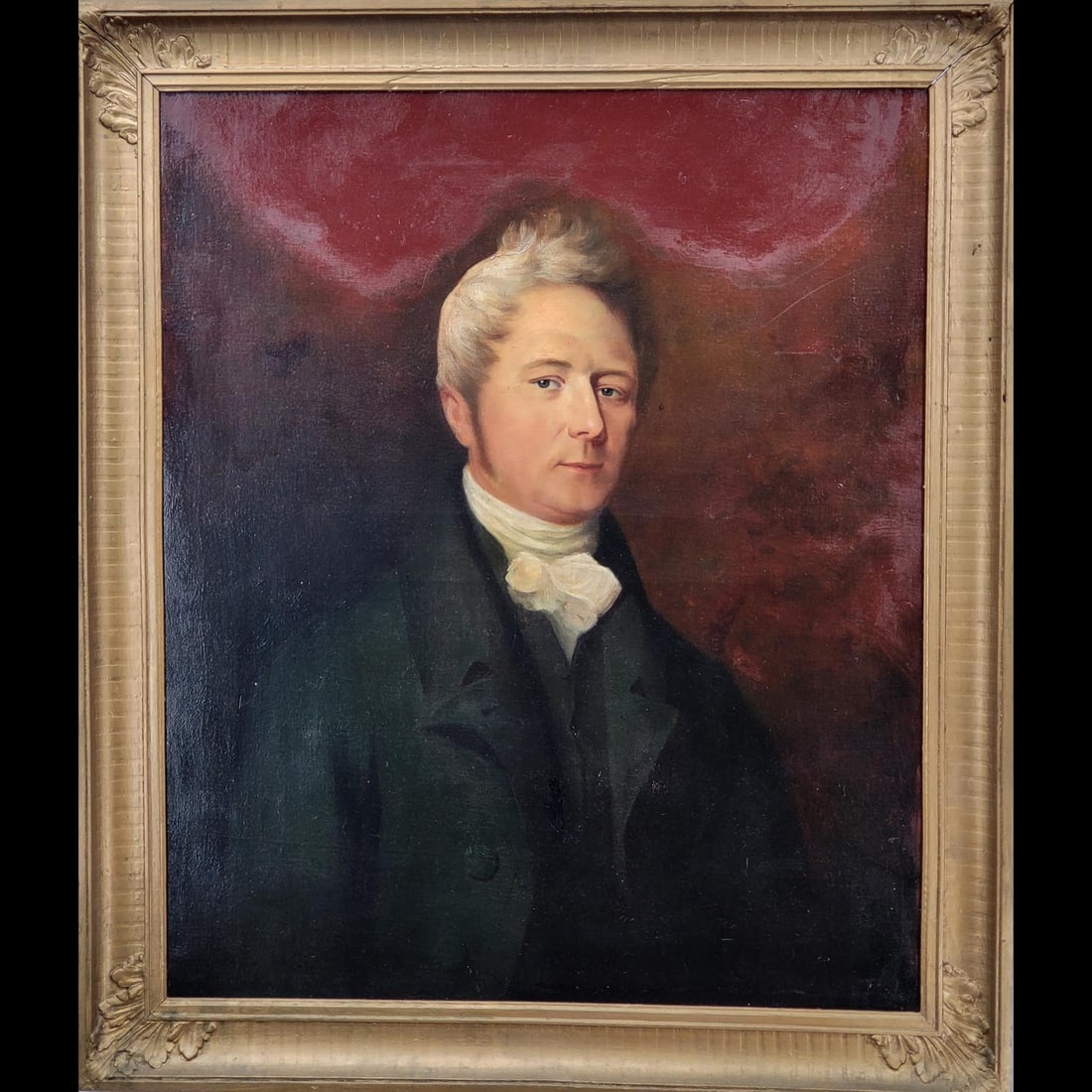 A British Welsh Oil On Canvas 19th C. Portrait Painting Of Rev. Richard Coytmore Howard (1 of 9)