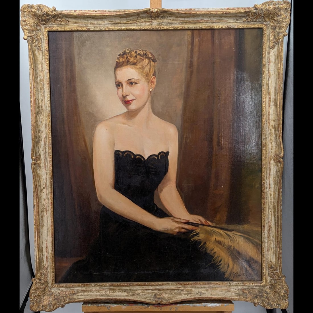 Very Large Greta Kempton (American, 1903-1991) Oil On Canvas Painting, "Jean Miller" (1 of 10)