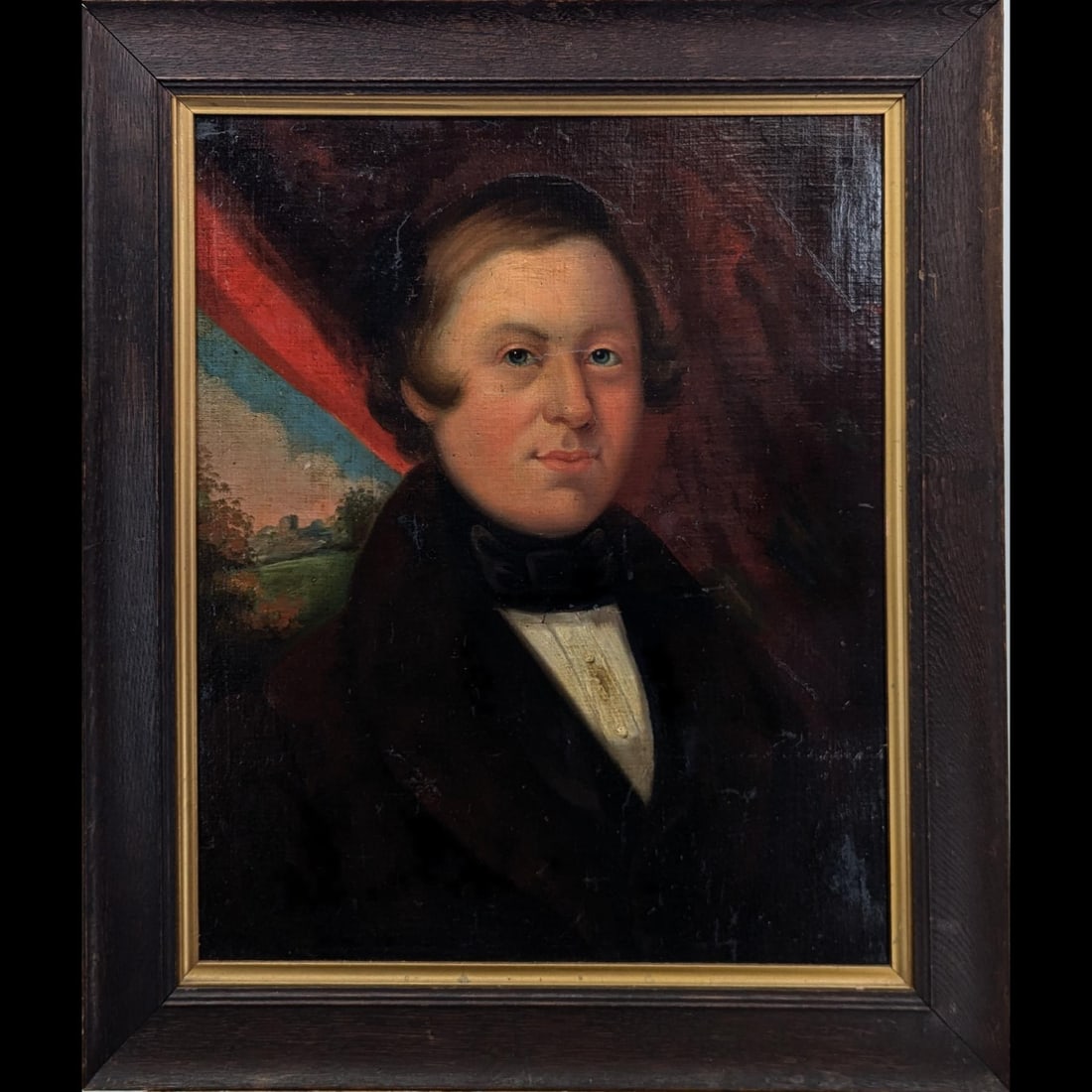 19th Century Oil On Board English School Portrait Painting Of A Gentleman (1 of 8)