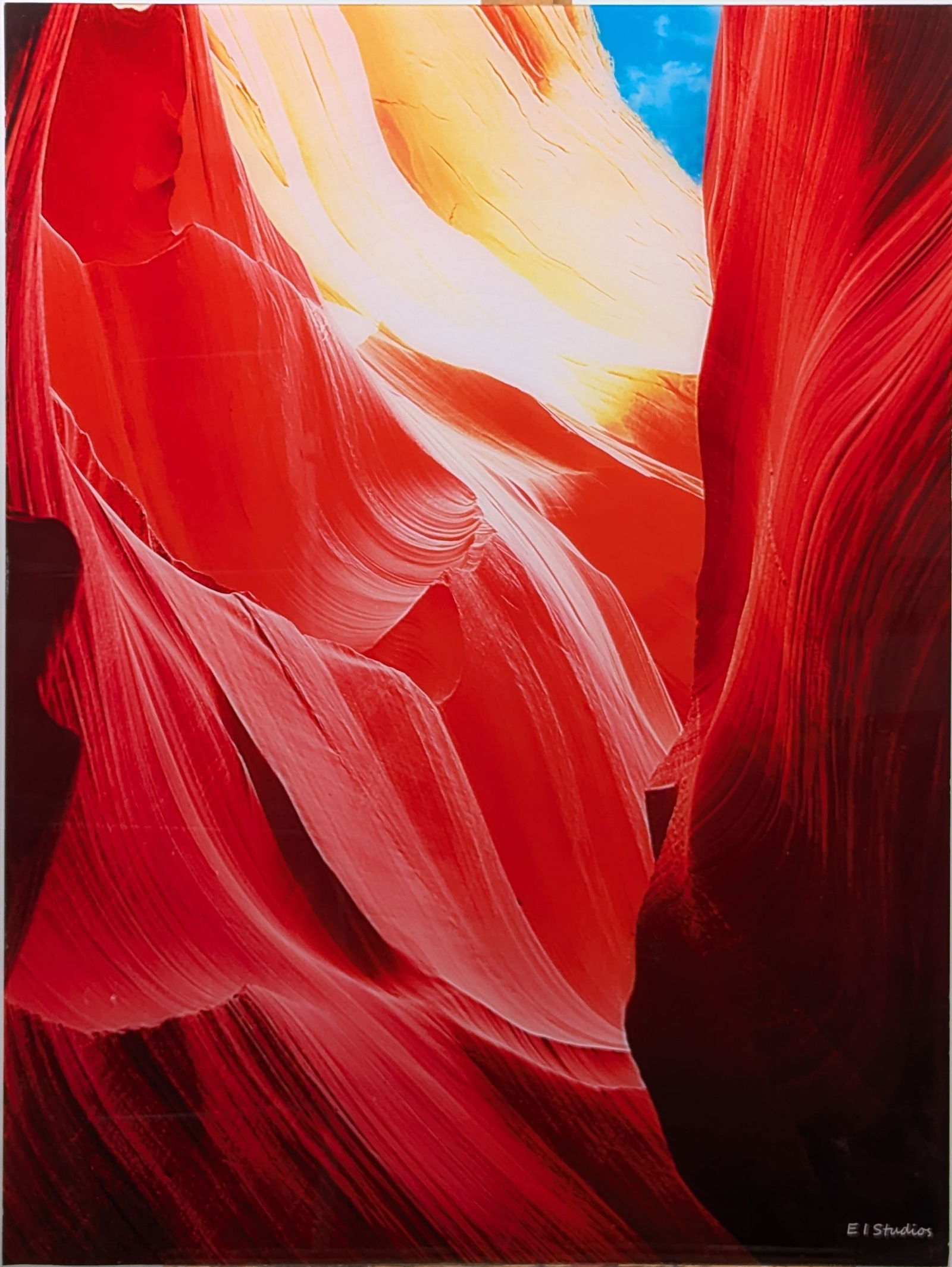 Limited Ed. 4/50 Signed Florida Artist Brian Wallman Acrylic Photograph Of Antelope Canyon, Arizona (1 of 9)