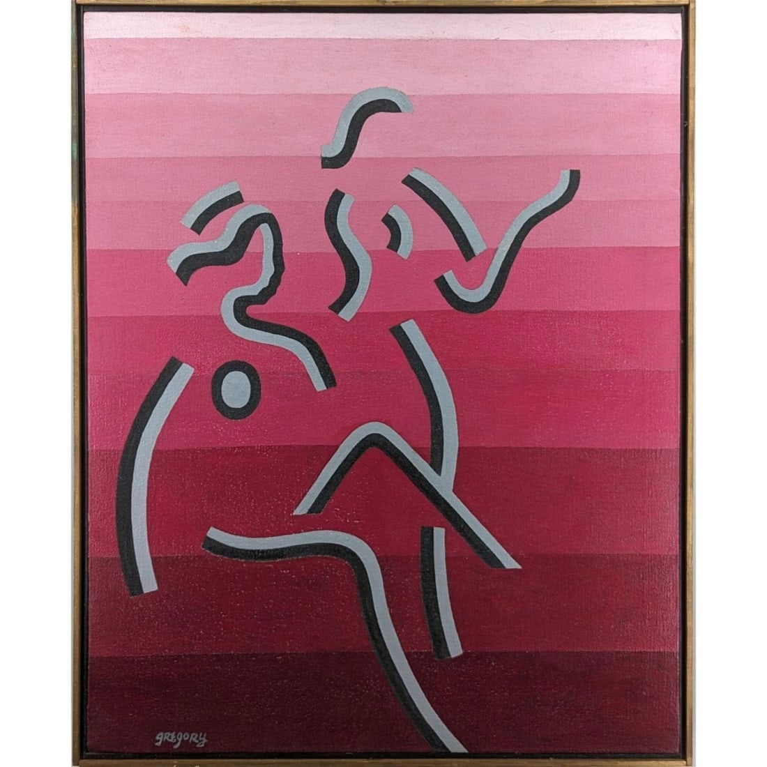 New York / Florida Artist Bruce Gregory 1917-2002 Abstract Painting Signed Estate Fresh (1 of 5)