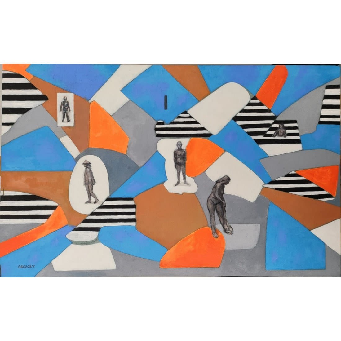 New York / Florida Artist Bruce Gregory 1917-2002 Abstract Painting Signed Estate Fresh (1 of 11)