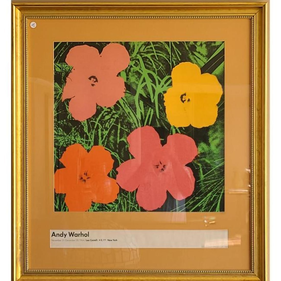Signed Andy Warhol Silkscreen Lithograph Flowers Flower Series Leo Castelli, New York, 1964 (1 of 11)