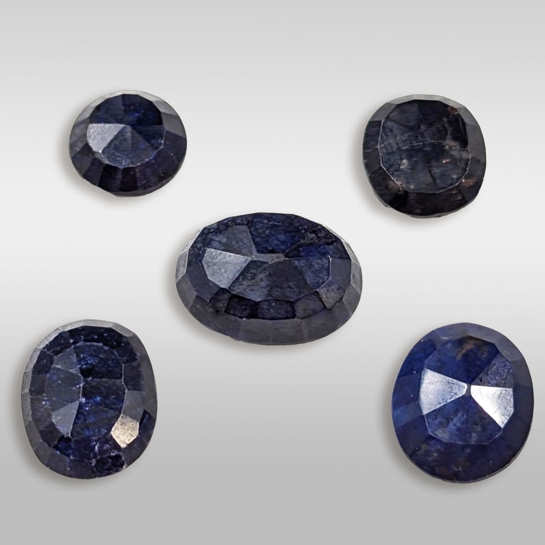 Lot Of 5 Loose Cut Blue Sapphires Ready For Jewelry, 12.14 Grams Total (1 of 8)