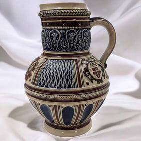 A Fine Vintage German Ceramic Pitcher, Possibly Marzi & Remy