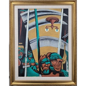 New York / Florida Artist Bruce Gregory 1917-2002 Abstract Painting Signed Estate Fresh