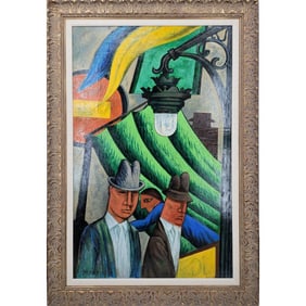 New York / Florida Artist Bruce Gregory 1917-2002 Figural Painting Signed Estate Fresh