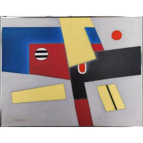 New York / Florida Artist Bruce Gregory 1917-2002 Abstract Painting Signed Estate Fresh