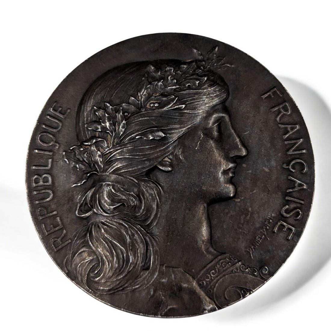 A Vintage French Bronze Award Medal Of Marianne, "Republique Francaise" 1919, By Daniel Dupuis (1 of 4)
